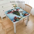 thumbnail image 2 of BANET Rectangle Tablecloth Christmas Table Cloth Picnic Table Cover Vinyl Fabric Holiday Tablecloths for Kitchen Outdoor Camping Desk Cover Party Decor White, 2 of 7