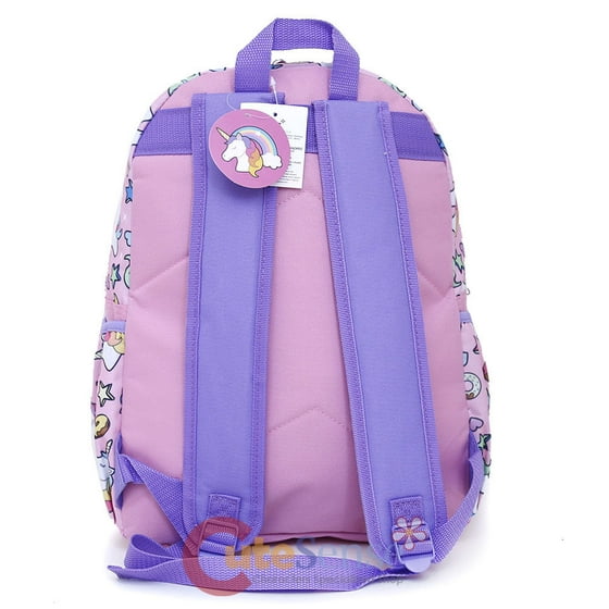 Unicorn Unicorn Backpack Girls Large School Backpack Pink All Over Prints Star Donuts