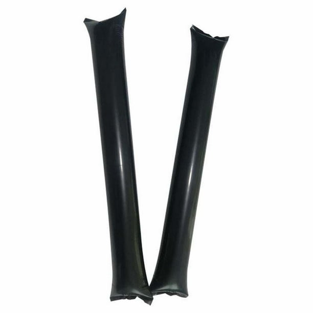 Aplaudidores Inflables, Sin Impresion, 60 Piezas o 30 Pares Para Hacer Ruido Ideal Para Partidos en negro