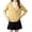 Yellow, variant on ROHUUQUE Kids Girls Cardigan School Uniforms Sweater Solid Color V-neck Unisex Button Long Sleeve Basic Knit Tops for 5-17 Years Purple