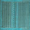 thumbnail image 1 of Ahgly Company Indoor Square Abstract Light Blue Modern Area Rugs, 5' Square, 1 of 4