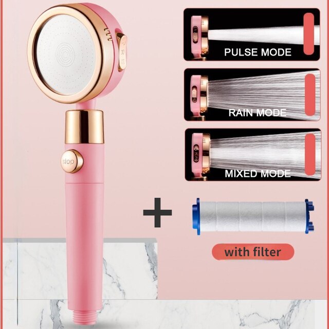 Shower Head Water Saving Flow 360 Degrees High Preassure Rain