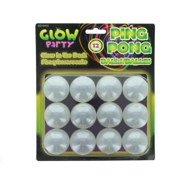 12 Glow In The Dark Beer Ping Pong Table Tennis Balls Washable Drinking