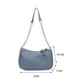thumbnail image 1 of Bolsa Moda mujer PU color sólido hombro axila Hobos (azul) Likrtyny Para Estrenar, 1 of 8