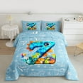 thumbnail image 2 of Feelyou Cartoon Dinosaur Full Size Comforter Sets for Boys, Initial Letter Z Bedding Comforter Set, Cartoon Theme Reversible Bedding Sets, Microfiber Bedroom Decor, 3-Piece, 2 of 8