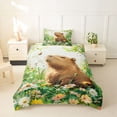 thumbnail image 2 of Erosebridal Kawaii Capybara Twin Bedding For Boys Girls,Kids Chic Floral Flowers Duvet Cover Set,2pcs,No Comforter,Luxury Bedroom Decor, 2 of 6