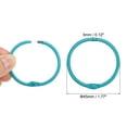 thumbnail image 2 of Unique Bargains 45mm Loose Leaf Binder Rings, 18Pcs 3mm Metal Flash Card Book Binding Rings for Key Chain Card, Light Blue, 2 of 7