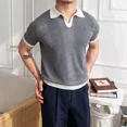 thumbnail image 4 of Polo de estilo japonés de moda para hombre, nuevo polo estándar de verano 2023, mangas cortas, colores sólidos, informal, cómodo, ajuste holgado, 4 of 5