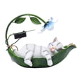 thumbnail image 1 of Lámpara solar con forma de animal para decorar caminos exteriores y jardines elegantes. Gato blanco, 1 of 9