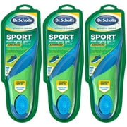 Dr. Scholls Athletic Series Sport Insoles With Massaging Gel For Men, Size 8-14, 1 Pair, 3 Pack
