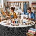 thumbnail image 6 of Dalxymotic Decorative Desk Skirt Cover, Round Teacher Desk Skirt, Seasonal Pencil Print Desk Skirt, Stretch Desk Skirt, Stretch Desk Skirt Cover for Office, Home, Cubicle, Counter, 6 of 6