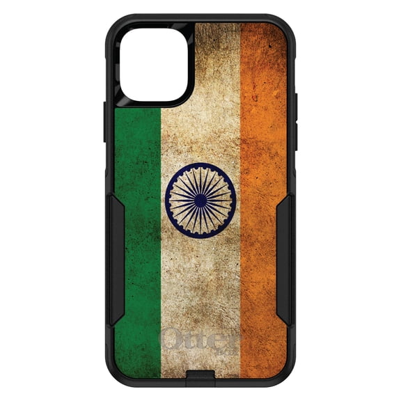 DistinctInk OtterBox Commuter Custom Case for Apple iPhone 15 (6.1" Screen) - Show Your Love of India - Lightweight Grip