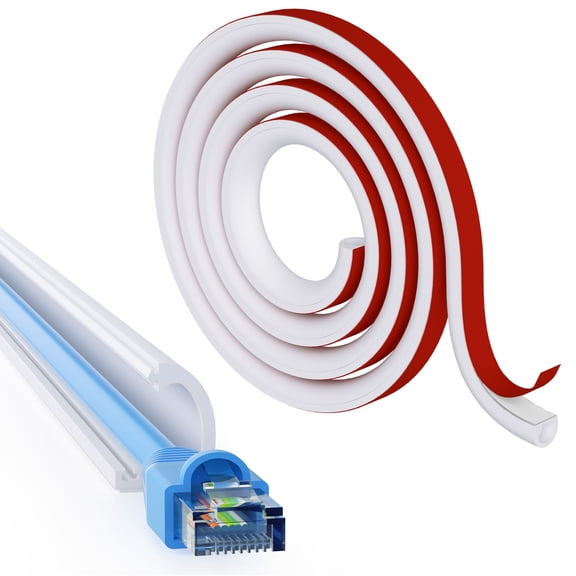 LazySpin 78" Cord Hider for Wall Mounted TV, Adhesive One-Cord Cable Cover, 0.59''W x 0.4''H