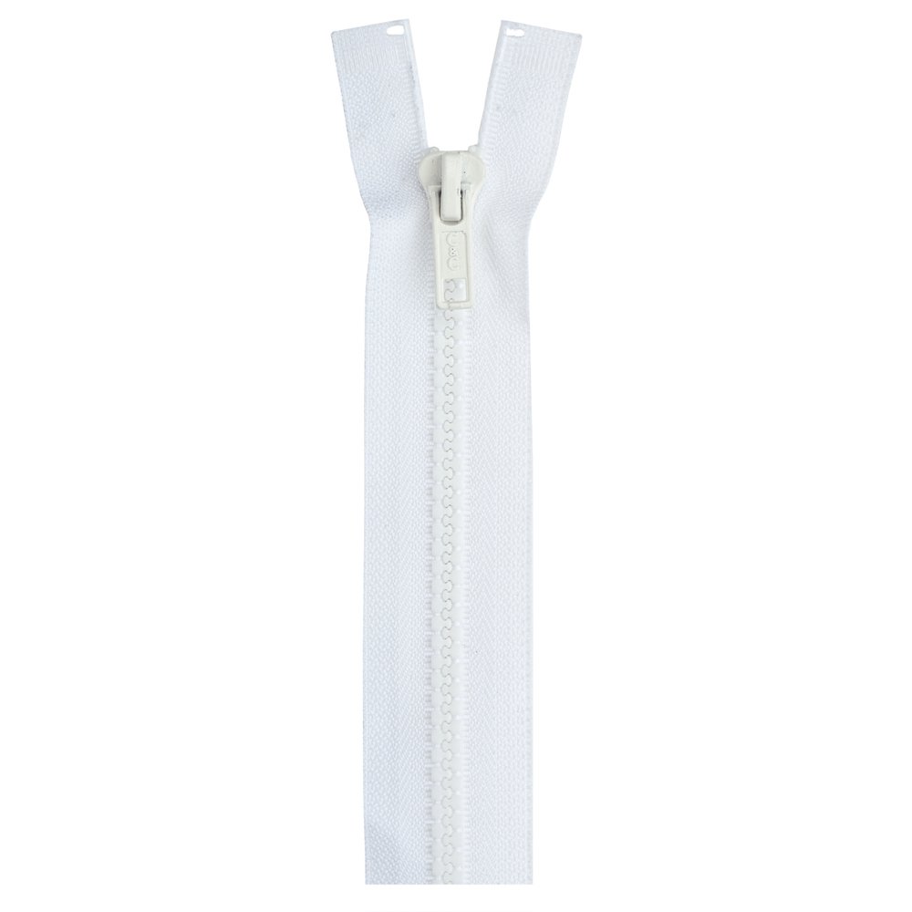 Coats & Clark SEPARATING MOLDED ZIPPER 20IN, WHITE