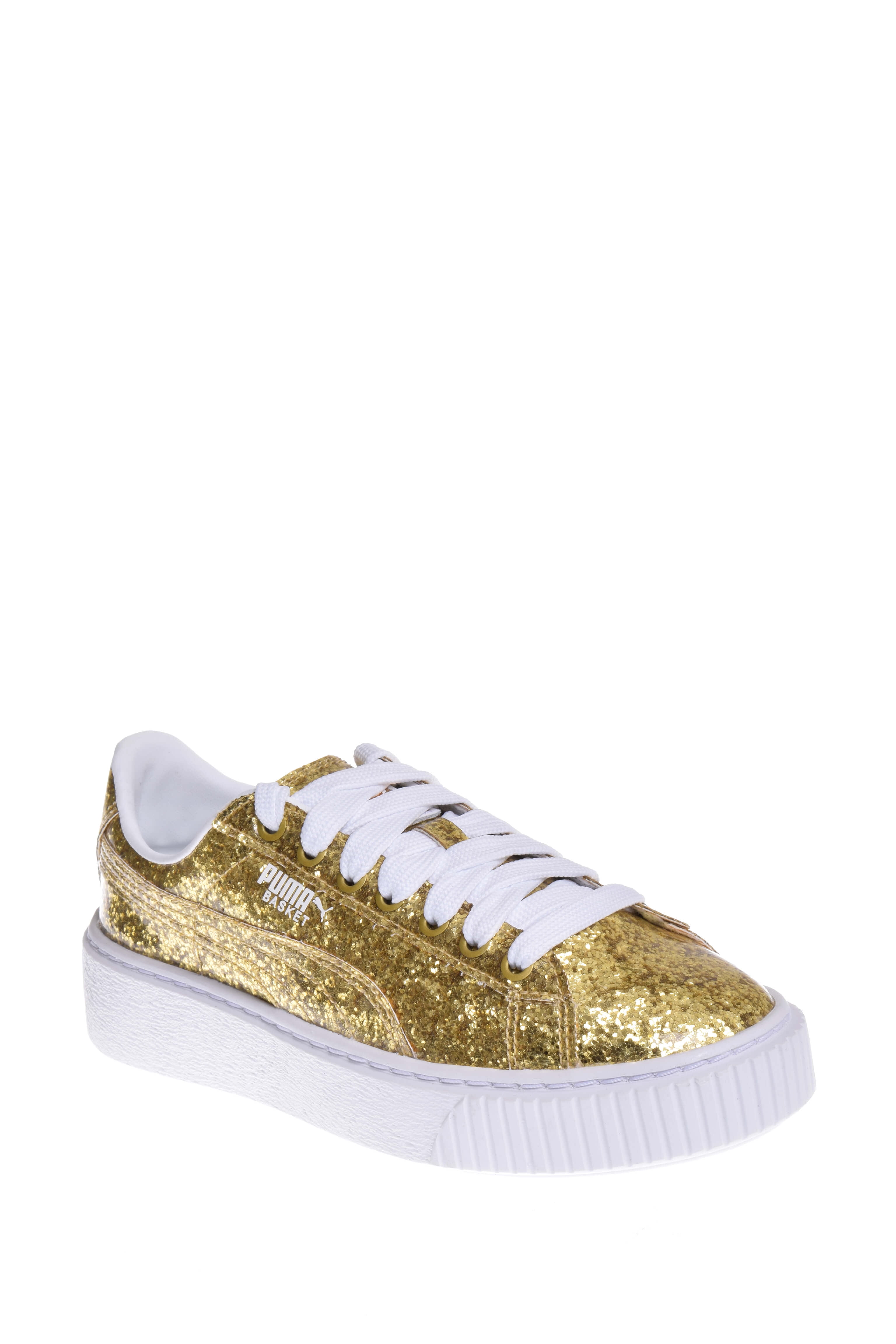 puma gold glitter sneakers