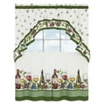 thumbnail image 2 of Achim Napa Printed Tier and Swag Window Curtain Set, 24" L x 57" W, Green, 2 of 6