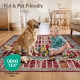 thumbnail image 4 of ODIKA 5'x7' Ultra-Soft Area Rug, Bathroom Structured Abstract Arches Vintage Ornamental Top Stairs None Washable, Bare feet friendly, Silk-Touch for Bedroom Home office, 4 of 7