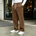 thumbnail image 2 of Maean Men's Corduroy Pants Wide Leg Baggy Sweatpants Elastic Waist Loose Trousers with Pockets S-3XL, 2 of 7