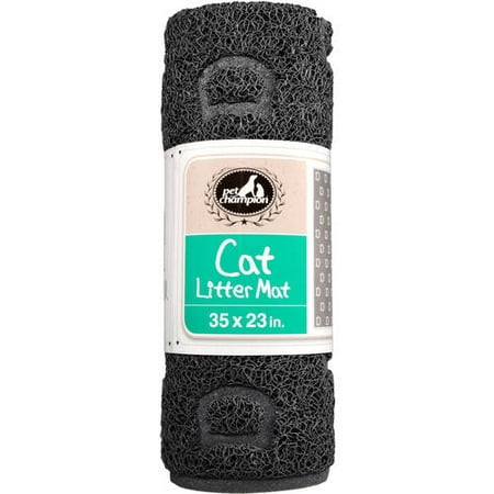 Pet Champion, Cat Litter Mat, Large, Black (Cat Litter Box Mats Best)