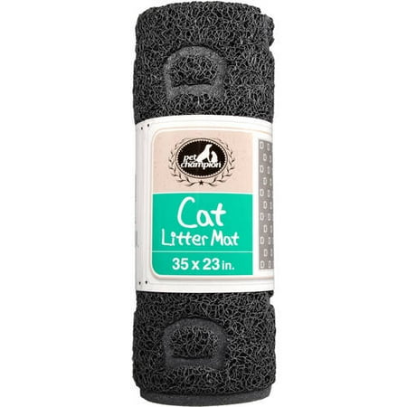 Pet Champion, Cat Litter Mat, Large, Black (Best Cat Litter Catcher Mat)