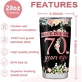 thumbnail image 2 of 70th Birthday Gifts for Women Tumbler,Gifts for 70 Year Old Woman,70th Birthday Decorations,70th Birthday Gifts,1954 Birthday Gifts for Women,Her,Sister,Friends,Coffee Tumbler 20oz, 2 of 6