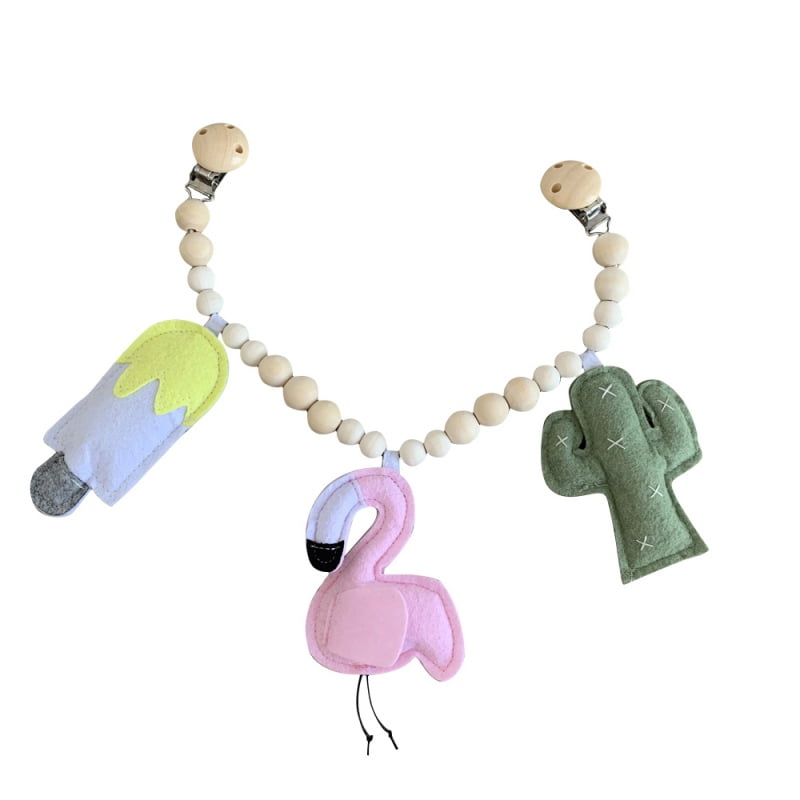 Wuffmeow Newborn Baby Car Seat Travel Hanging Toys Baby Rattles Toy For