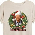 thumbnail image 3 of National Lampoon's Christmas Vacation - Clark Holiday Wreath - Women's Oversized T-Shirt, 3 of 5