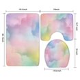 thumbnail image 3 of Dreamy Pastel Sky Bathroom Rugs Sets 3 Piece,Toilet Cover Set,Absorbent Non Slip Bathroom Mats Sets with U-Shaped Contour Rug Toilet Rug Set, 3 of 5