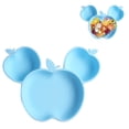 thumbnail image 2 of Cute Apple Shaped Child Feeding Plate for Baby Toddlers Waterproof No Slip Portable Reusable Silicone Dinner Plate, 2 of 9