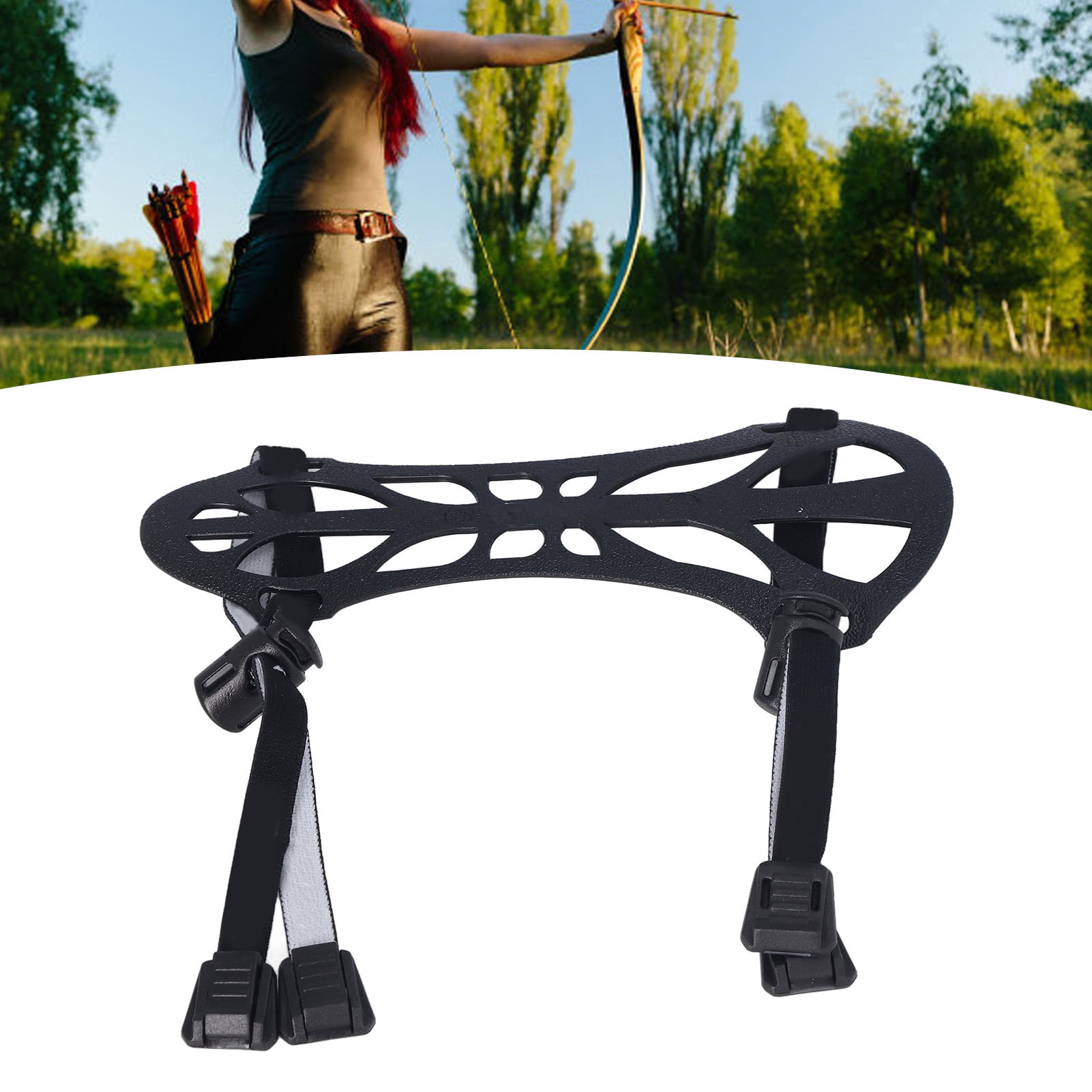Protège-bras réglable et durable pour tir à l'arc, accessoire de protection en PU pour la chasse