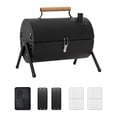 thumbnail image 4 of Parrilla de carbón para barbacoa, parrilla portátil para acampar, parrilla de red, parrilla de horno para mochilero al aire libre, jardín, Patio, Picn , con bandeja para Negro DYNWAVEMX Estufa de parrilla, 4 of 8