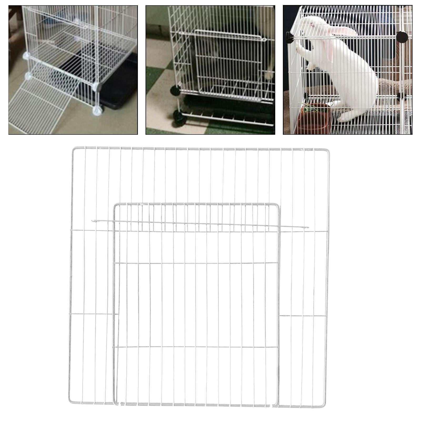 Door Cage Iron Yard Rabbit Fence Expandable Small Animals Panel White Dense Grid