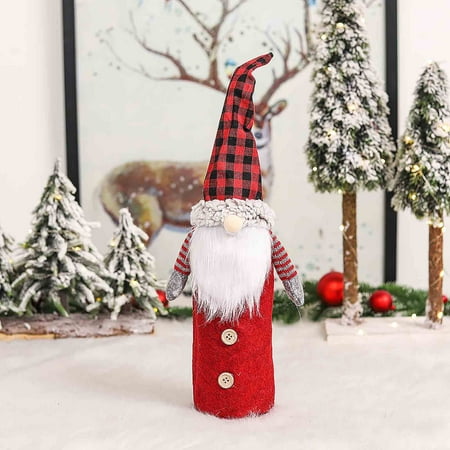 

JERDAR Christmas Decorations Merry Christmas Santa Wine Bottle Bag Cover Xmas Festival Party Table Decor Gift