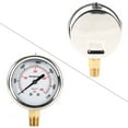 thumbnail image 1 of Fuel Pressure Gauge Fuel Pressure Liquid Filled Gauge Thread Read Accuracy Silver Brass 1/4 NPT Chemical Industry Electric Power for Petroleum Metallurgy, 1 of 7