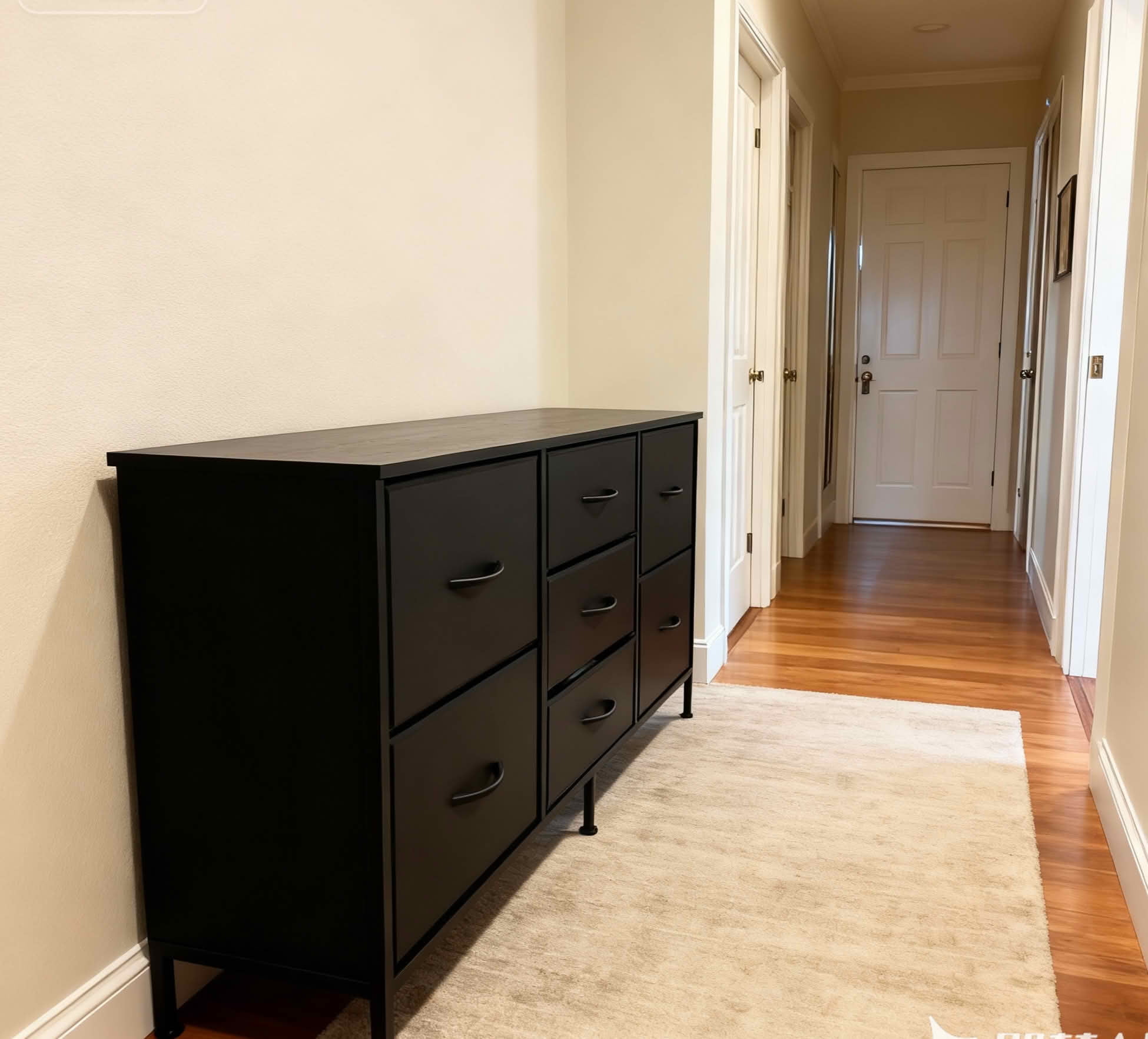 MAYEERTY 7 Drawer Dresser with Wooden Top & Metal Frame, for Bedroom Storage