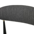 thumbnail image 5 of Noble House Boise Indoor Fabric and Metal 25 inch Counter Stools, Set of 2, Charcoal, Black, and Gold, 5 of 9