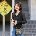 thumbnail image 2 of Vintage Snake Print Shoulder Bag Small PU Chain Crossbody Handbag (Beige), 2 of 7