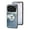Blue, variant on Dteck Case with Diamond Ring Holder for iPhone 17 Pro Max,Shockproof TPU Bumper Tempered Glass Back Flower Pattern Slim Cover , White