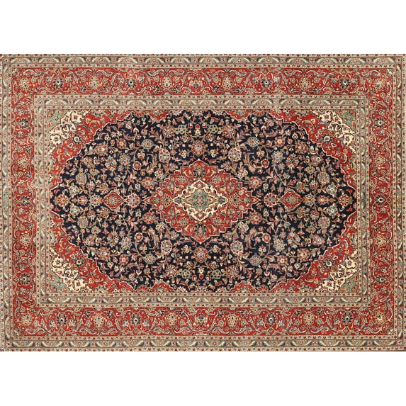 Ahgly Company Indoor Rectangle Traditional Saffron Red Medallion Area Rugs, 2' x 4'