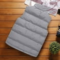 thumbnail image 4 of Miluxas Men's Outerwear Vests Winter Quilted Padded Vest Gilet Stand Collar Warm Cotton Vest Gray 6(M), 4 of 6