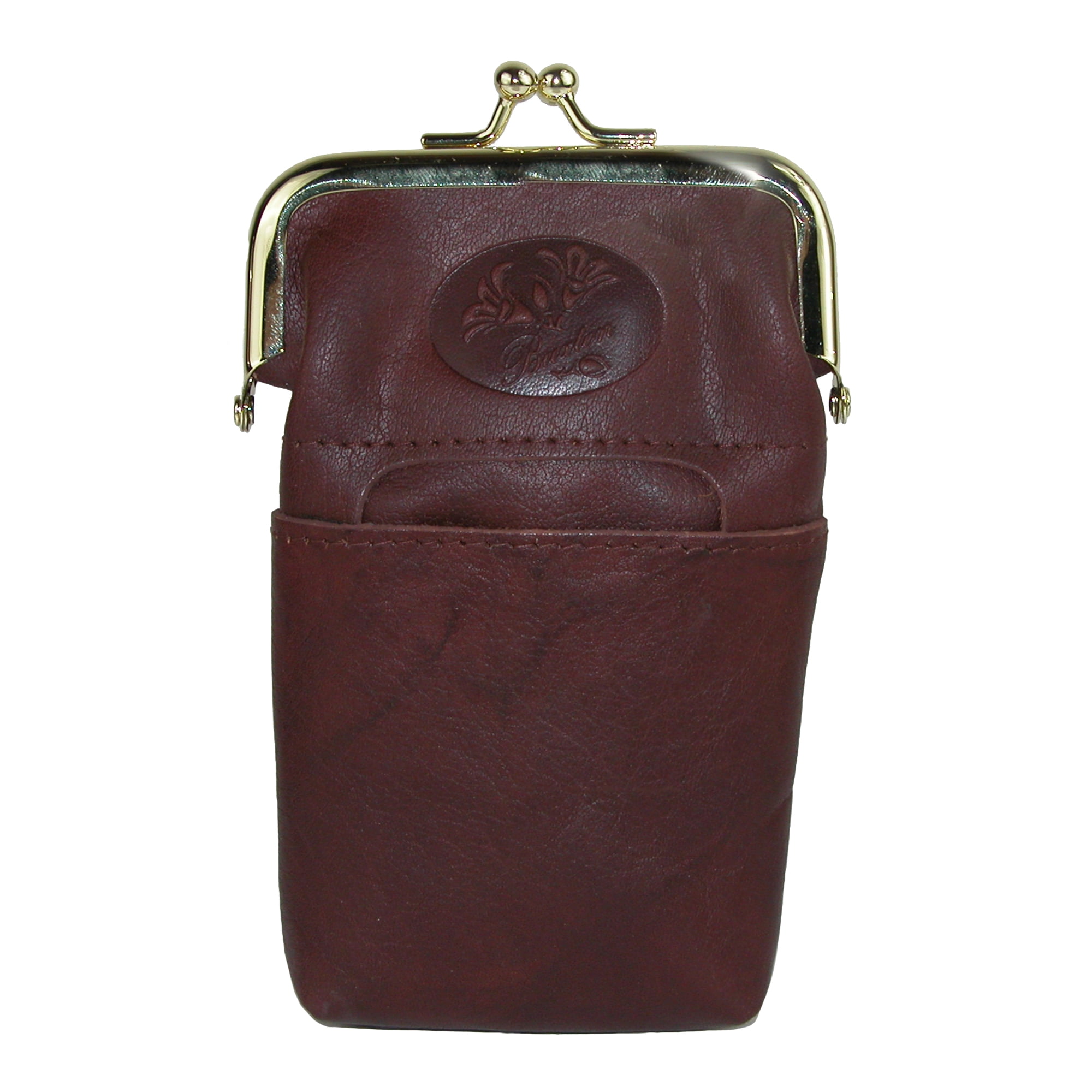 Buxton Women S Leather Framed Cigarette Case Wallet With Fl Emboss