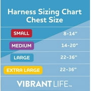 Vibrant Life Nylon Adjustable Step-in Harness for Dogs, Black, Large