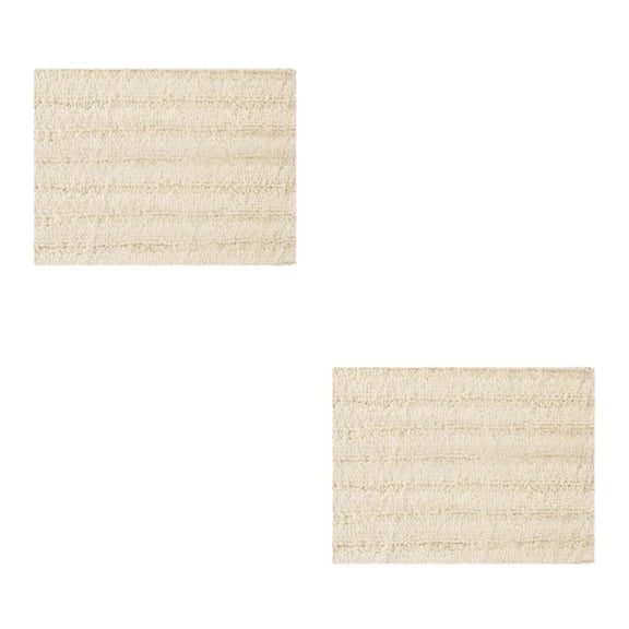 Alfombrilla de baño Bewildely con absorción de agua 43*61 blanco marfil 2Conjunto