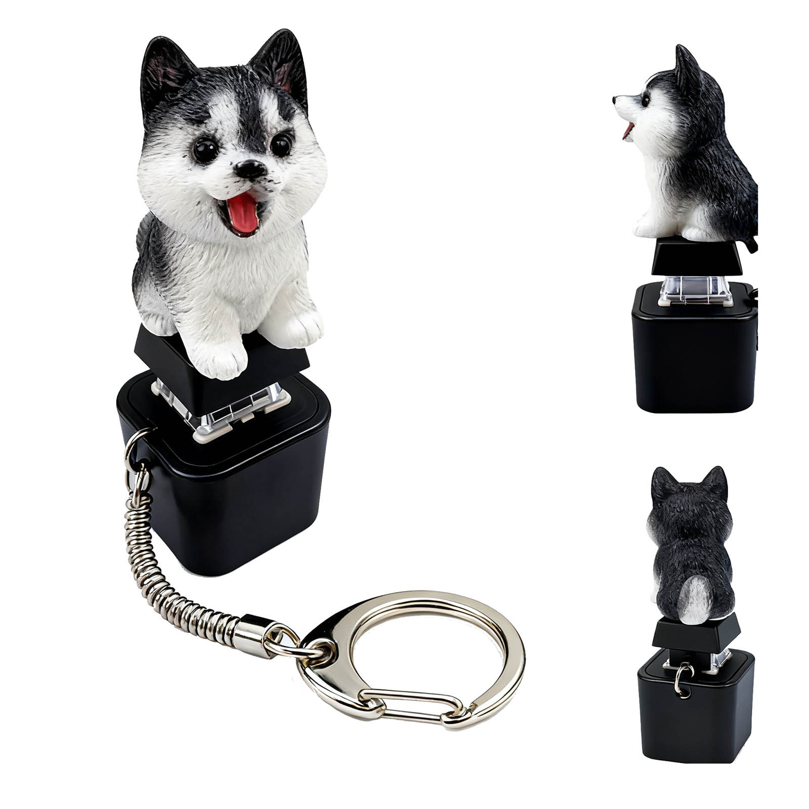 Cat Adults Keyboard Clicker Cat Keychain Rechargeable Keychain