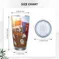 thumbnail image 4 of KLL Trip to London Print 40oz Stainless Steel Insulated Car Cup with Spillproof Lid - Keep Your Drink Hot or Cold on the Go-Straw Three-piece Set, 4 of 8