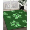 thumbnail image 2 of Ahgly Company Indoor Round Patterned Deep Emerald Green Area Rugs, 4' Round, 2 of 6