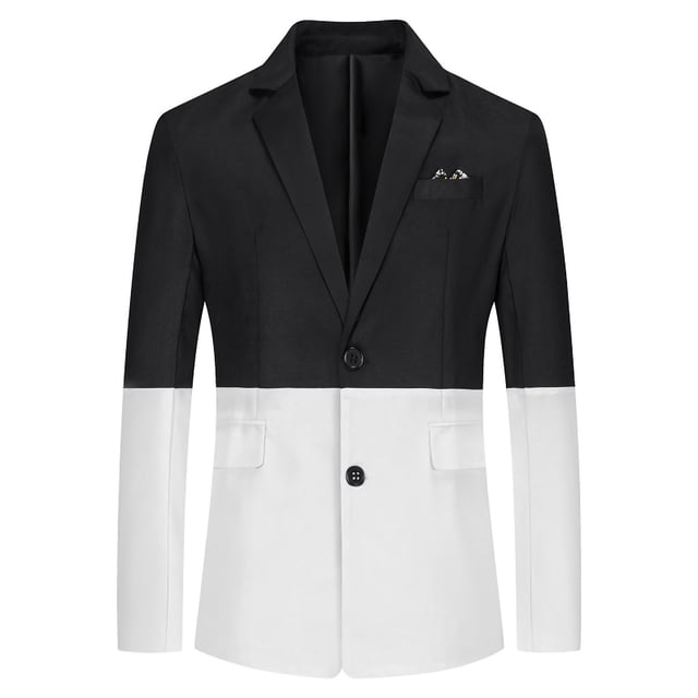 Virmaxy Costume Homme Assorti Mode Britannique Décontracté à Simple Boutonnage