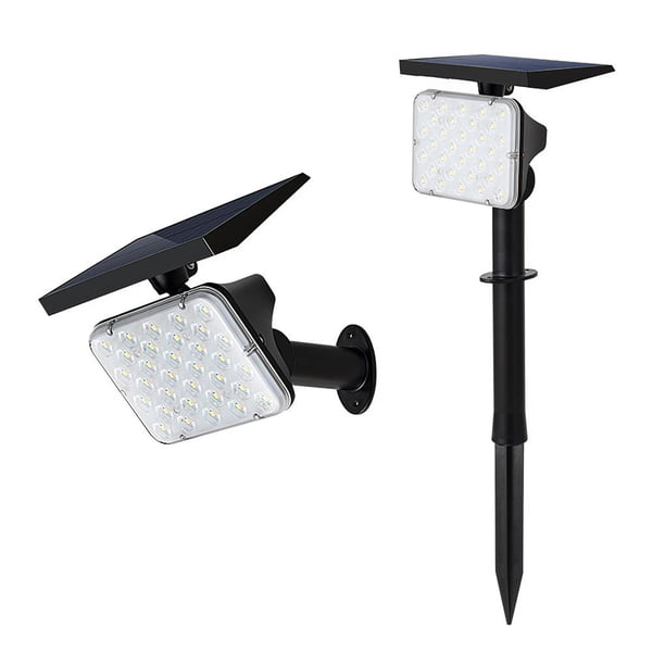 Kearding 2pcs Focos para exteriores 2200mAh Lámparas de camino solar 64LED Luces de paisaje de jardín IP65 Lámparas de punta a prueba de agua Lámparas Iluminación y accesorios Kearding HA017019-00