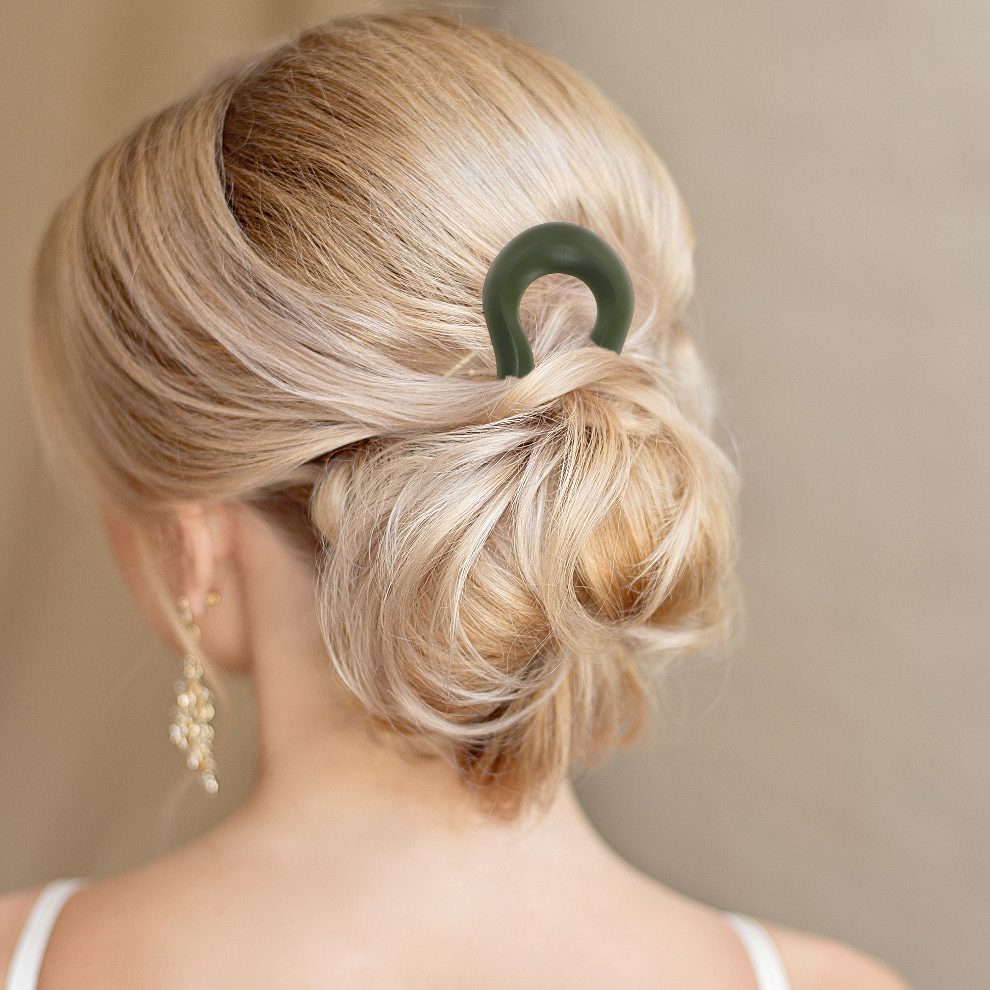 Unique Bargains U-shaped Hair Pin 5.04"x1.38" 1 Pc Avocado Green