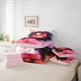 thumbnail image 5 of Feelyou Girly Pink Princess Bedding Comforter Set 7pcs, Kawaii Cartoon Black Girl Queen Bedding Sets, Music Lover Reversible Queen Sheet Sets, Microfiber Bedroom Decor, 5 of 7